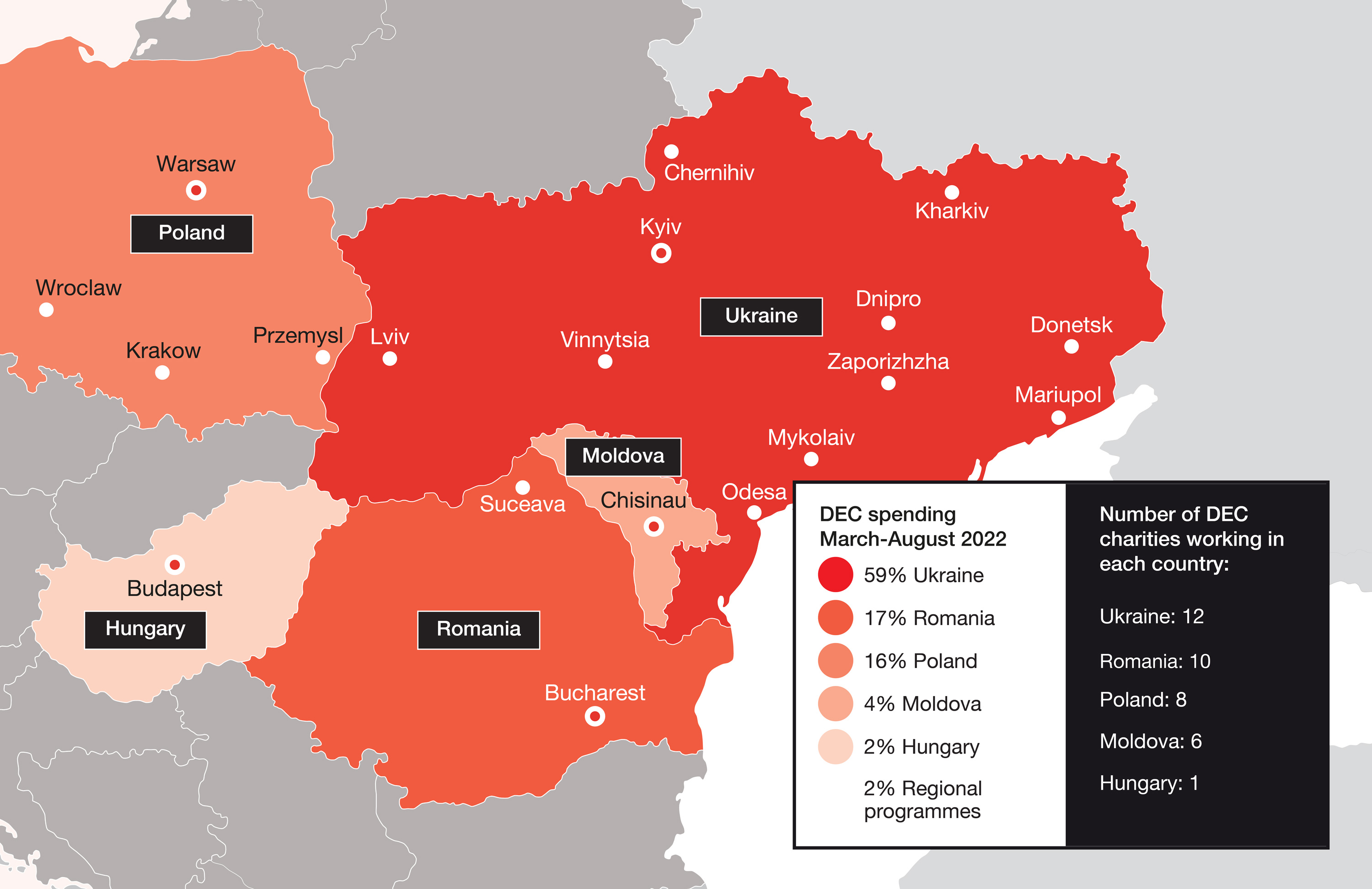 Map of Europe highlighting regions mentioned in this report